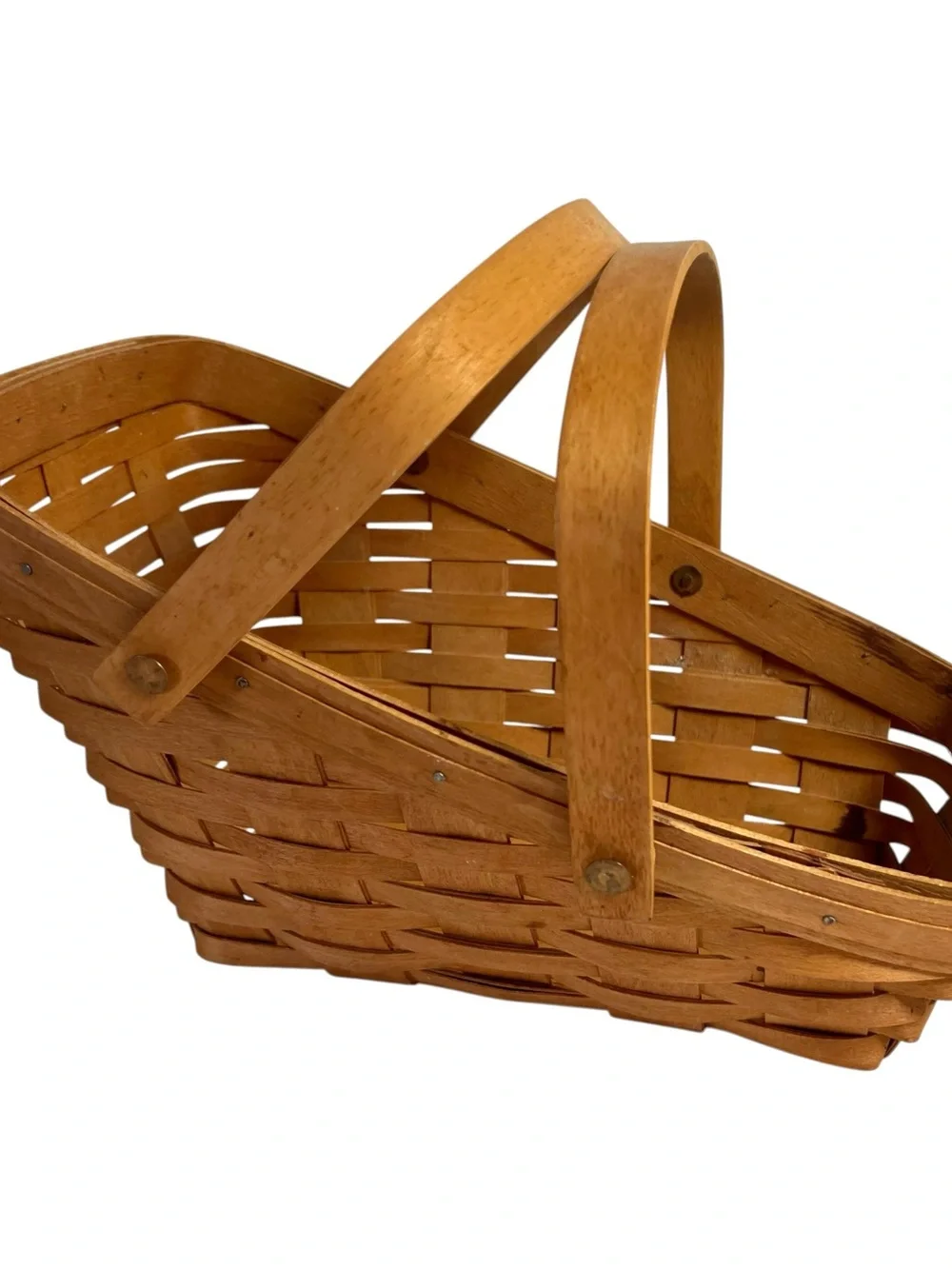 Longaberger Vegetable Basket Swinging Handles 1993